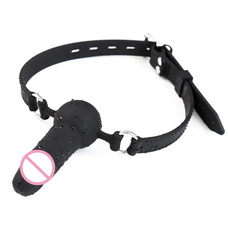 Sex Games Mouth Ball Real Penis Huge Dildo Mouth Gag Sex Toys Mouth Plug Oral BDSM Bondage Fetish Men Big Penis Ball Sex Toys