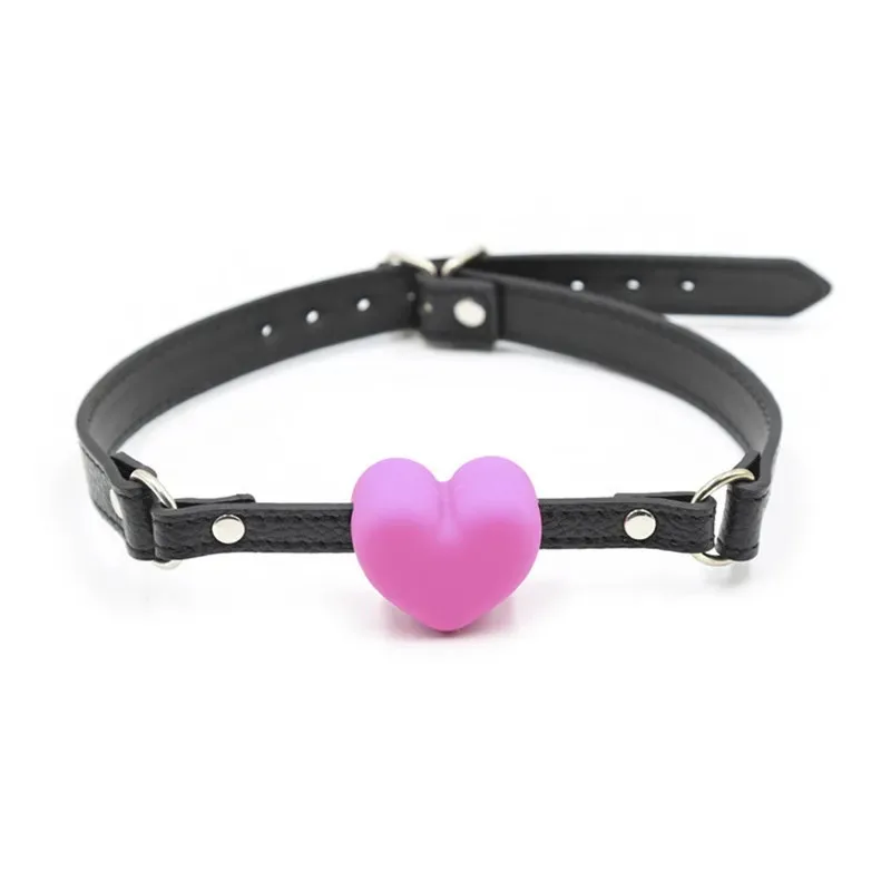 1pc Soft Silicone Heart Open Mouth Gag Ball BDSM Adjustable Bondage Ball Gag Erotic Sex Toys for Woman Couples Adult Sex Games 1pc Soft Silicone Heart Open Mouth Gag Ball BDSM Adjustable Bondage Ball Gag Erotic Sex Toys for Woman Couples Adult Sex Games