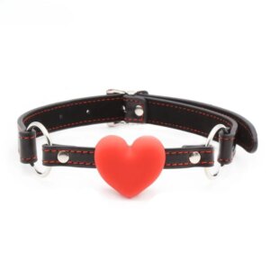 1pc Soft Silicone Heart Open Mouth Gag Ball BDSM Adjustable Bondage Ball Gag Erotic Sex Toys for Woman Couples Adult Sex Games