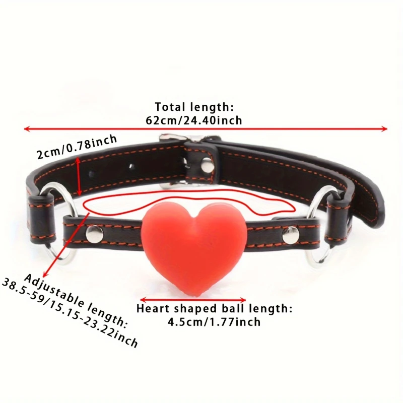 1pc Soft Silicone Heart Open Mouth Gag Ball BDSM Adjustable Bondage Ball Gag Erotic Sex Toys for Woman Couples Adult Sex Games 1pc Soft Silicone Heart Open Mouth Gag Ball BDSM Adjustable Bondage Ball Gag Erotic Sex Toys for Woman Couples Adult Sex Games
