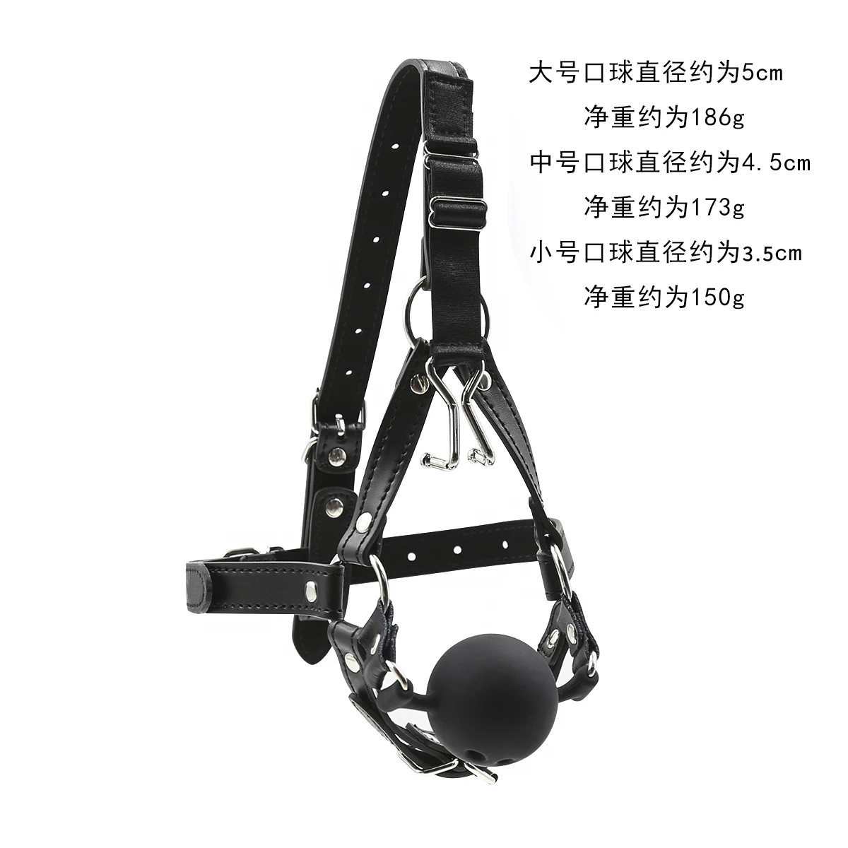 Adult Products 3 Size Open Mouth Gag Ball bdsm Bondage Harness Nose Hook Flail Hanging Nose Hook Plug Restraints SM Sex Toys Adult Products 3 Size Open Mouth Gag Ball bdsm Bondage Harness Nose Hook Flail Hanging Nose Hook Plug Restraints SM Sex Toys