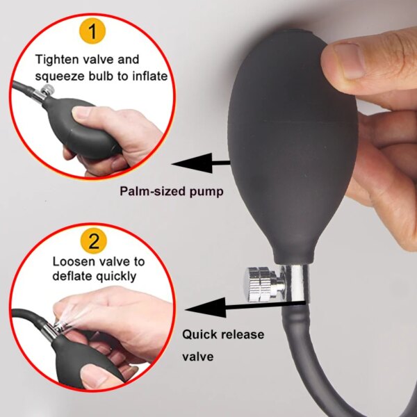 BDSM Slave Mouth Gag Ball,Huge Inflatable Butt Pug Anal Dilator Dildo Training Buttplug Silicone,Bondage,Sex Toys For Couples