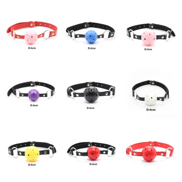 Hollow Black Ball Mouth Ball Gag for Mouth Cork Sex Stopper Romance Loving Joy Adults Sex Games Lingeri for Sex 18