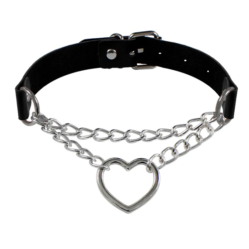 Funny Punk Gothic Leash And Collar Bdsm Leather Choker Necklace Slave Collar With A Leashes Rope Cosplay Accessories For Women Funny Punk Gothic Leash And Collar Bdsm Leather Choker Necklace Slave Collar With A Leashes Rope Cosplay Accessories For Women