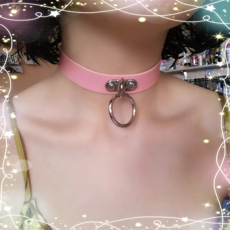 Funny Punk Gothic Leash And Collar Bdsm Leather Choker Necklace Slave Collar With A Leashes Rope Cosplay Accessories For Women Funny Punk Gothic Leash And Collar Bdsm Leather Choker Necklace Slave Collar With A Leashes Rope Cosplay Accessories For Women