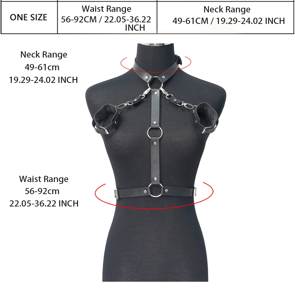 Women Sexy Body Harness Belt Bdsm Sex Bondage Lingerie Harness Corset Leather Lingerie Goth Fetish Clothing Festival Rave Outfit