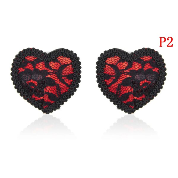 sexy sequin nipple covers with tassels heart Round Lace shape nipple stickers pasties wholesale chest stickers sex product