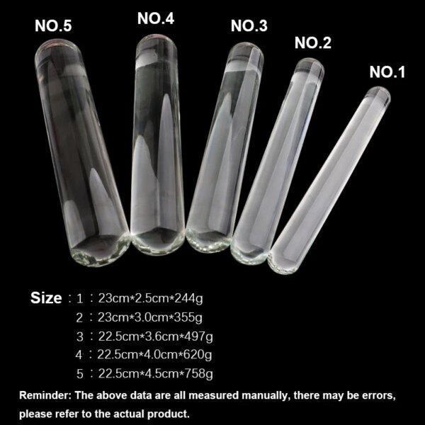 New Smooth Transparent Glass Dildo Large Big Size Glass Penis Double Dildos For Women Anal Dilator Plugs Sex Toys For Woman Men