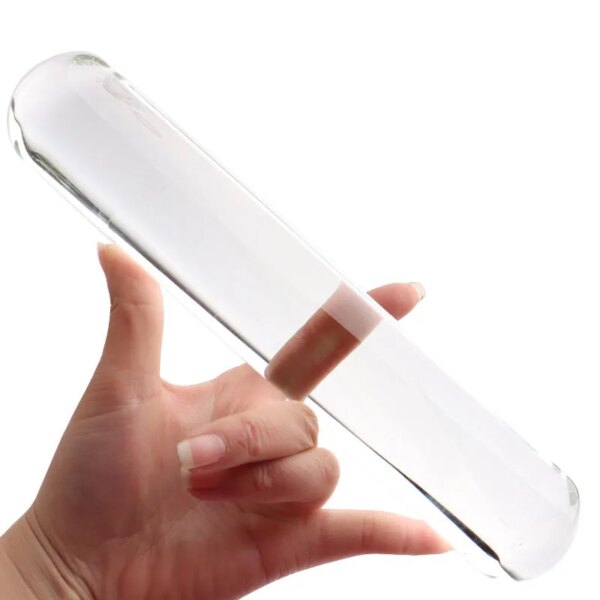 New Smooth Transparent Glass Dildo Large Big Size Glass Penis Double Dildos For Women Anal Dilator Plugs Sex Toys For Woman Men