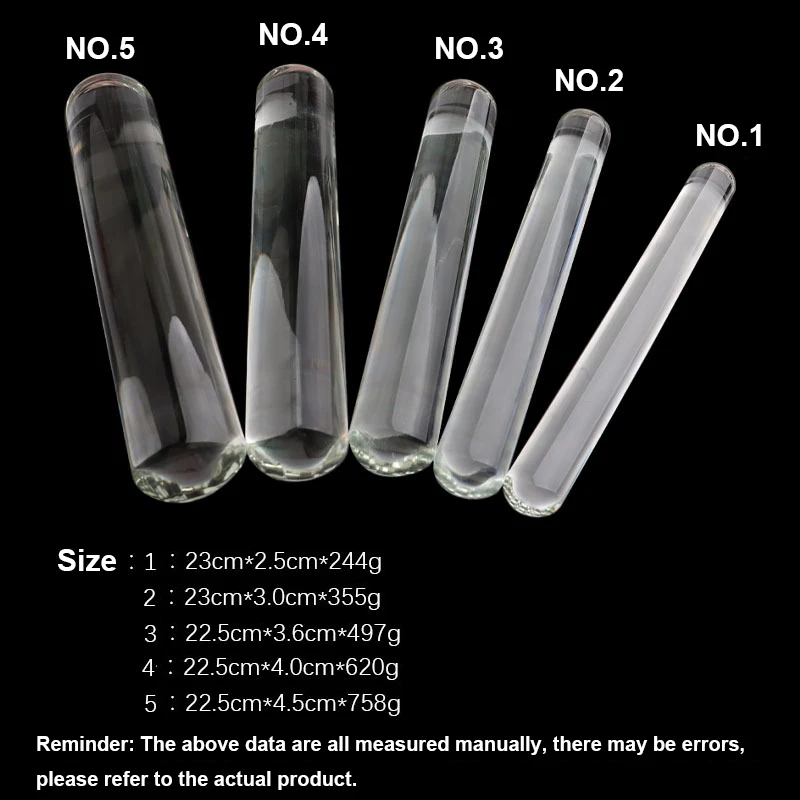 New Smooth Transparent Glass Dildo Large Big Size Glass Penis Double Dildos For Women Anal Dilator Plugs Sex Toys For Woman Men