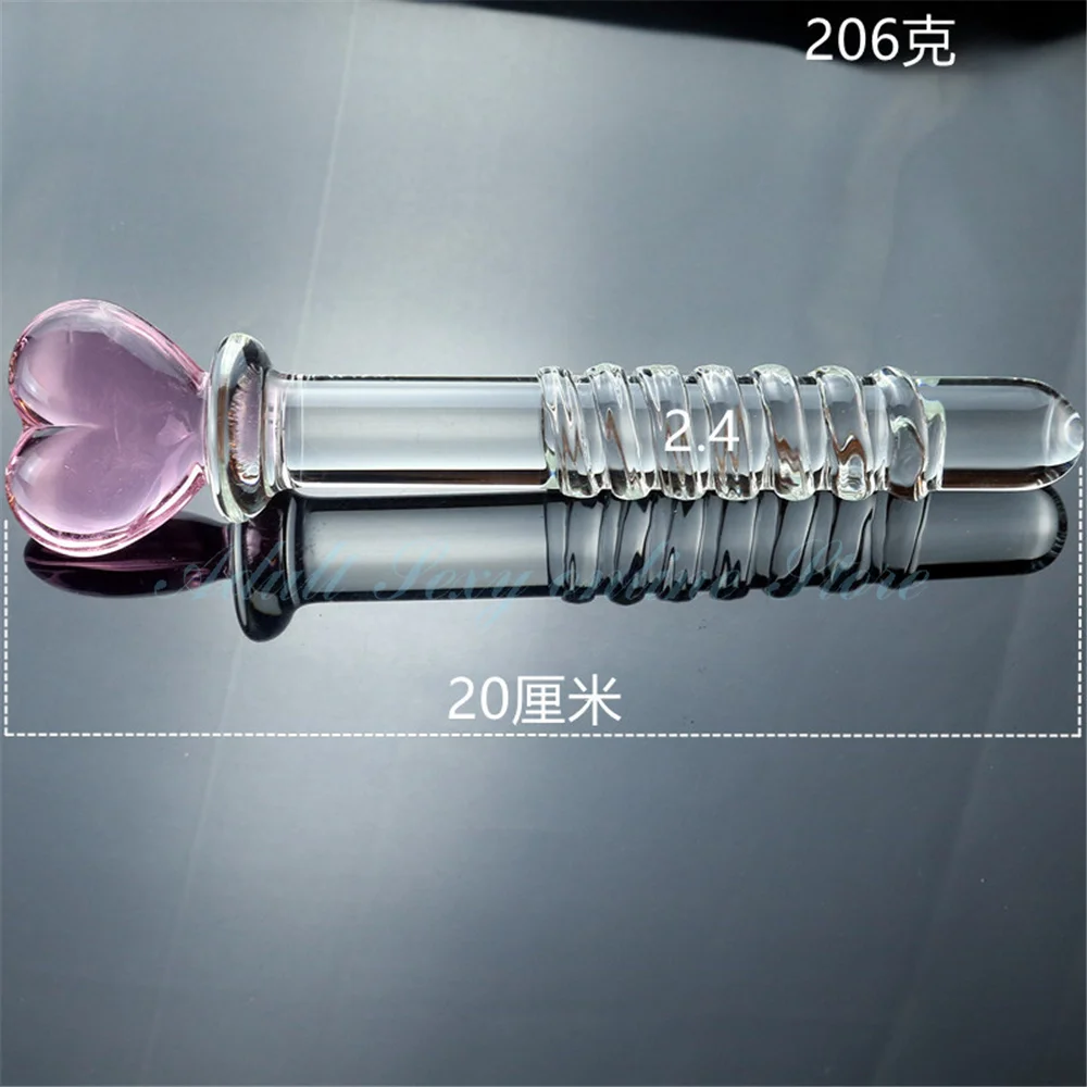 Anal Stimulation Cute Crystal Glass Dildo Vibrator Sex Toy Adult Penis for Women Gay Butt Plug Vaginal Masturbation