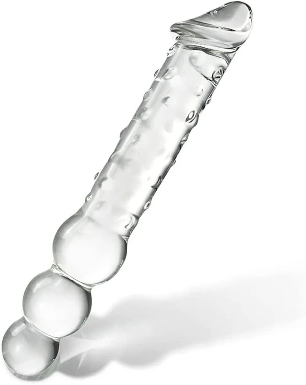 Sex Adult Toys Large Transparent Crystal Immitate Glass Penis Dilddo with 3 Big Beads, Female Masturbation G-spot Anal Plug Sex Adult Toys Large Transparent Crystal Immitate Glass Penis Dilddo with 3 Big Beads, Female Masturbation G-spot Anal Plug