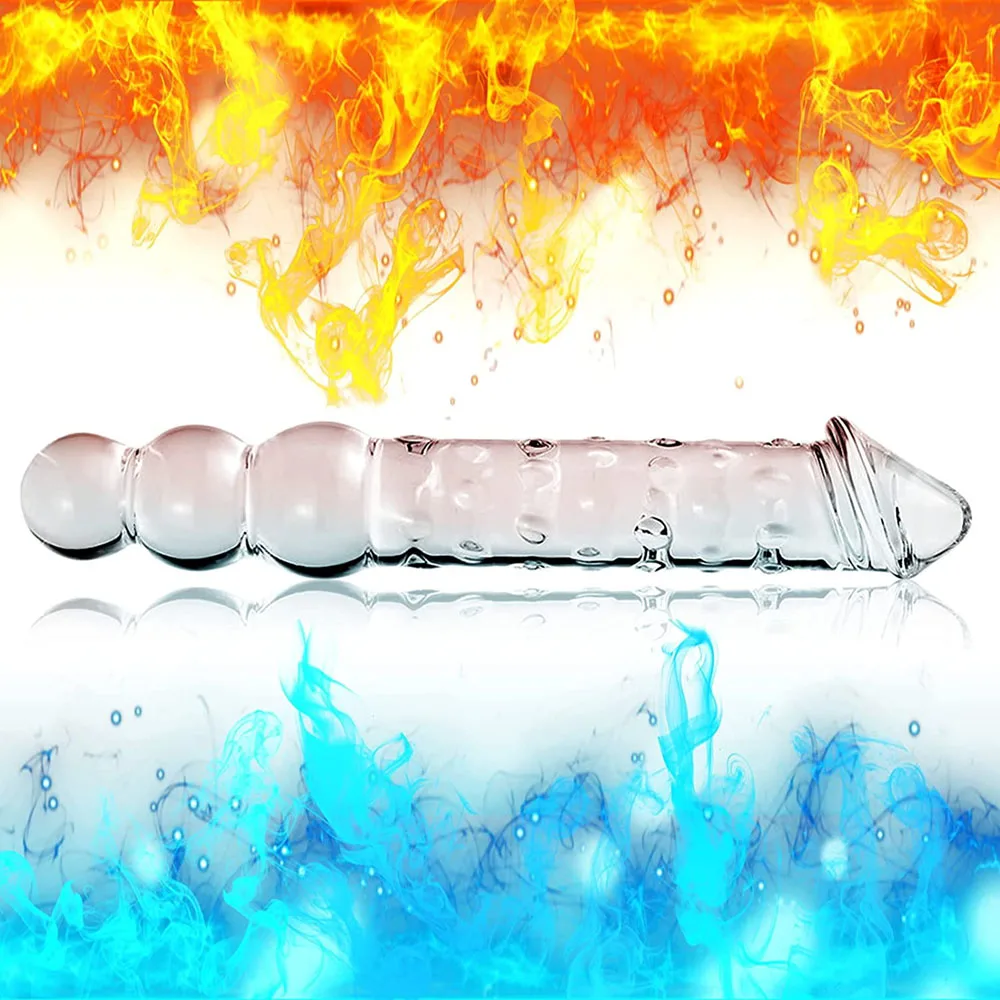 Sex Adult Toys Large Transparent Crystal Immitate Glass Penis Dilddo with 3 Big Beads, Female Masturbation G-spot Anal Plug Sex Adult Toys Large Transparent Crystal Immitate Glass Penis Dilddo with 3 Big Beads, Female Masturbation G-spot Anal Plug