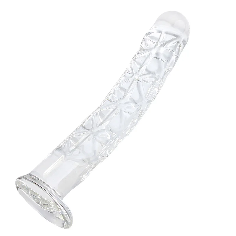 3 size Crystal Big Glass Dildo Realistic Penis Artificial Anal Dildo G-spot Stimulate Female Masturbates Glass Dildos for Women