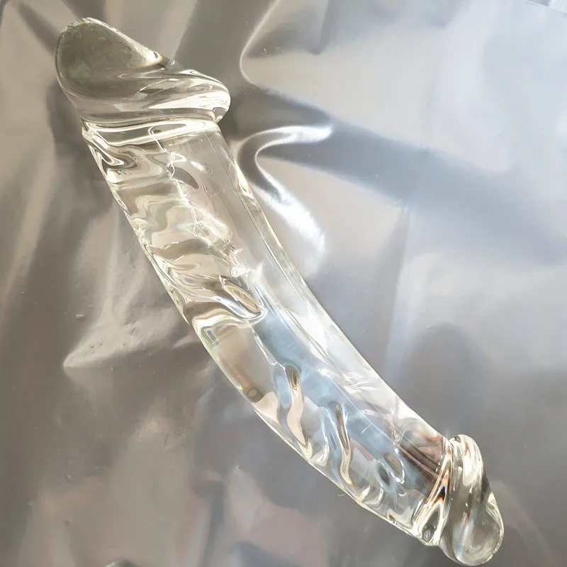 Huge double glass dildo fake penis crystal anal long dildos butt plug g-spot female masturbation Sex toys for women men gay shop
