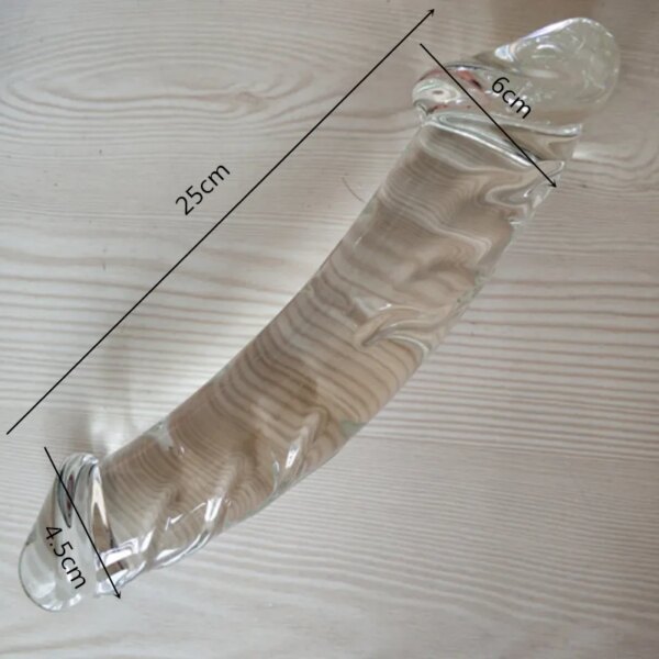 Huge double glass dildo fake penis crystal anal long dildos butt plug g-spot female masturbation Sex toys for women men gay shop