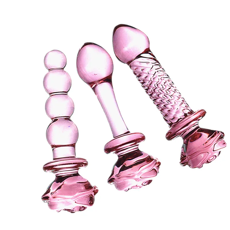 Ladies Rose Glass Wand Dildo Crystal Penis for Female Vagina Anal Butt Massage Realistic Dildo Erotic Goods Ladies Rose Glass Wand Dildo Crystal Penis for Female Vagina Anal Butt Massage Realistic Dildo Erotic Goods
