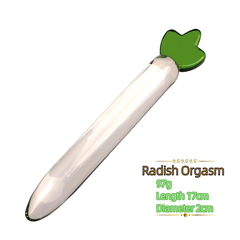 VaHppy Fruits/Vegetables Stylized Dildos Artificial Penis 100g 18*2cm Glass Masturbators for Girls Sex Toys For Women SM BDSM