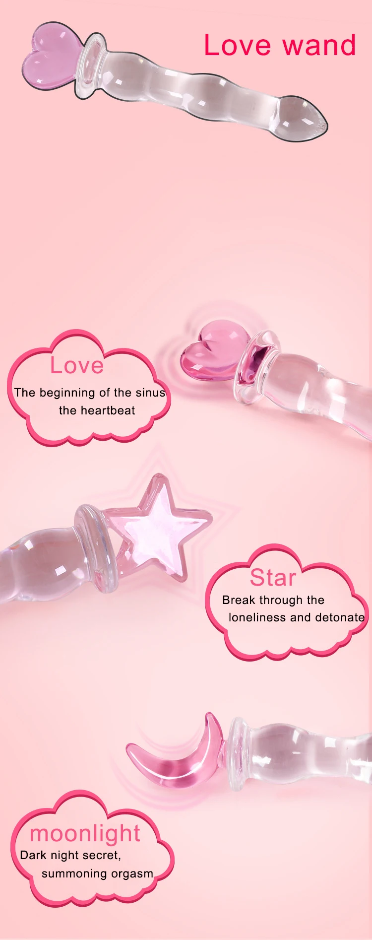 Magic Wand Crystal Penis Super Huge Big Dildo Sex Toys for Woman Sex Products Female Masturbation Glass Dildo Goods for Adults