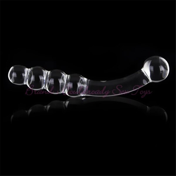 Pyrex Glass Dildo 195x33mm Fake Penis Crystal Anal Beads Butt Plug Prostate Massager G Spot Female Masturbation Toys
