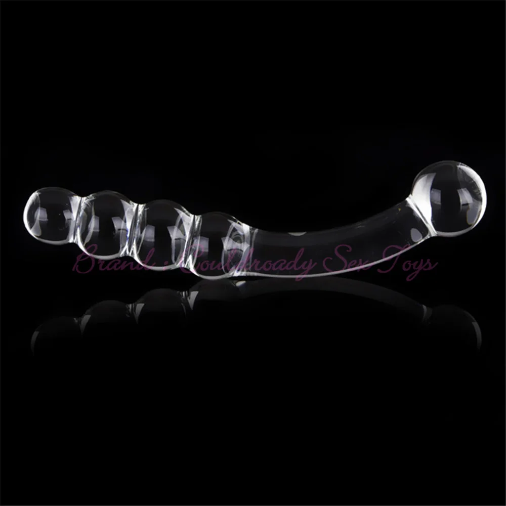 Pyrex Glass Dildo 195x33mm Fake Penis Crystal Anal Beads Butt Plug Prostate Massager G Spot Female Masturbation Toys
