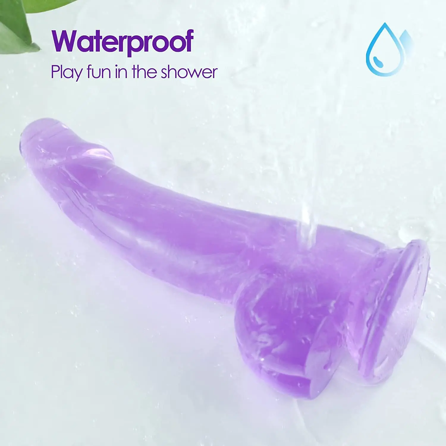 Purple Realistic Dildo Pink Crystal Penis Artificial Soft Smooth Dildo Anal Strap-on Stick with Balls Sex Toy for Women Adult18+ Purple Realistic Dildo Pink Crystal Penis Artificial Soft Smooth Dildo Anal Strap-on Stick with Balls Sex Toy for Women Adult18+