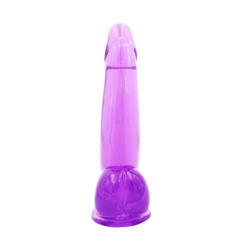Purple Realistic Dildo Pink Crystal Penis Artificial Soft Smooth Dildo Anal Strap-on Stick with Balls Sex Toy for Women Adult18+ Purple Realistic Dildo Pink Crystal Penis Artificial Soft Smooth Dildo Anal Strap-on Stick with Balls Sex Toy for Women Adult18+