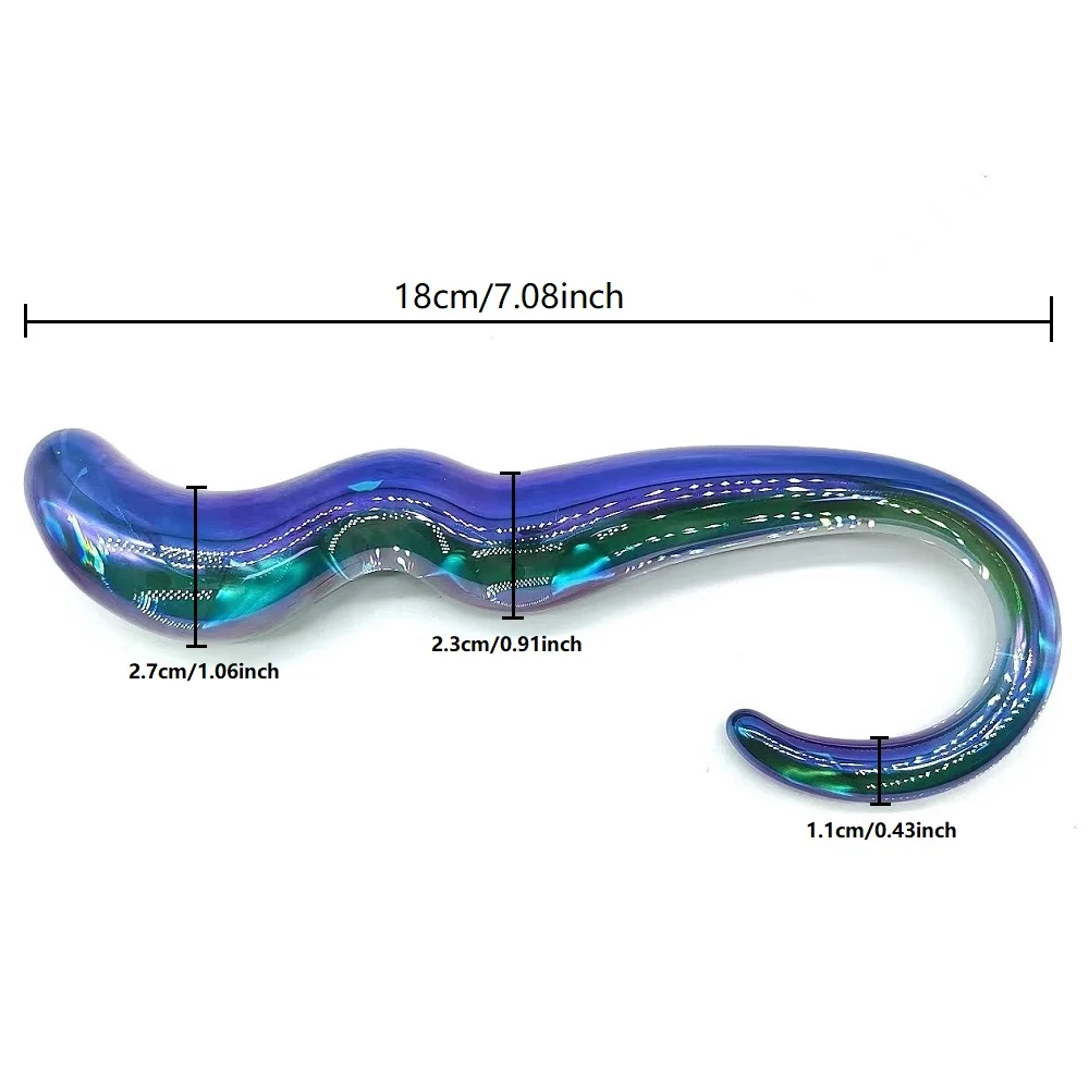 Blue Glass Anal Plug Masturbation Massager Anal Buttplug Dildo G-Spot Vaginal Stimulationfemale Masturbation 18+