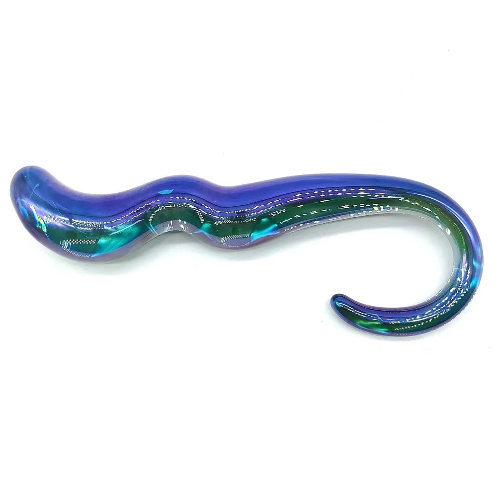 Blue Glass Anal Plug Masturbation Massager Anal Buttplug Dildo G-Spot Vaginal Stimulationfemale Masturbation 18+