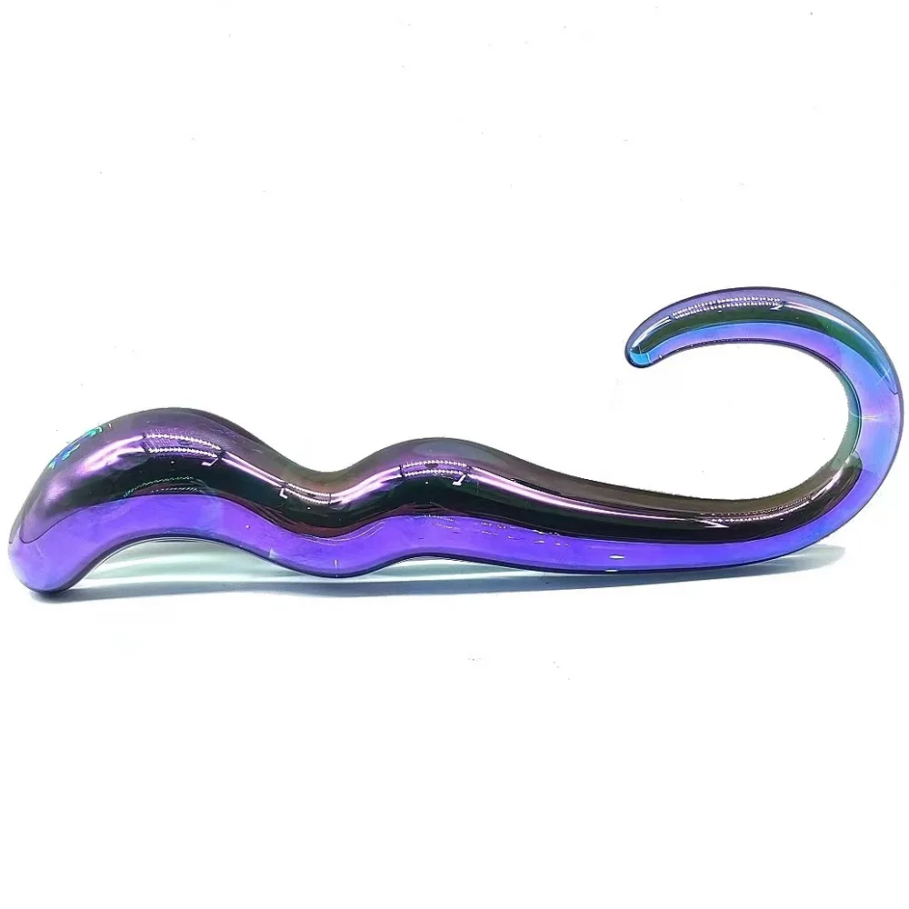 Blue Glass Anal Plug Masturbation Massager Anal Buttplug Dildo G-Spot Vaginal Stimulationfemale Masturbation 18+