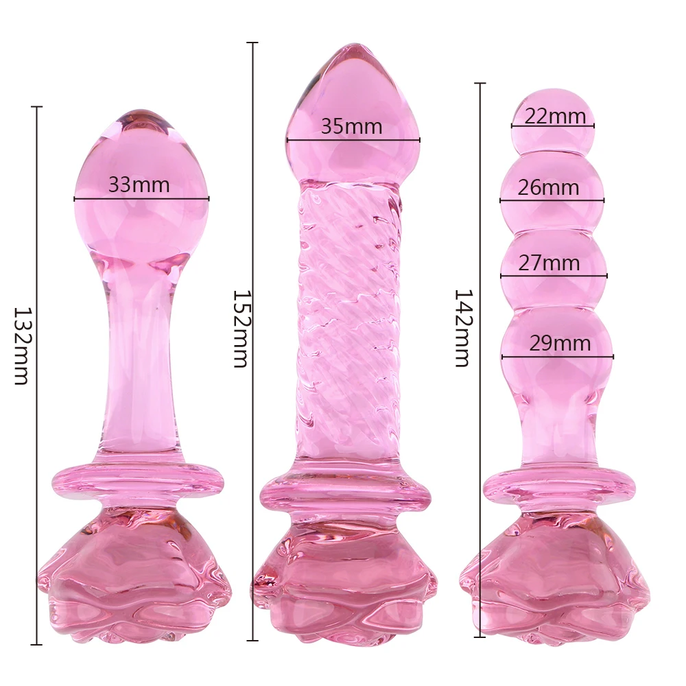 BLACKWOLF Crystal Glass Dildos Masturbator Realistic Dildo Penis Glass Beads Anal Butt Plug Sex toys for Woman Couples Vaginal BLACKWOLF Crystal Glass Dildos Masturbator Realistic Dildo Penis Glass Beads Anal Butt Plug Sex toys for Woman Couples Vaginal