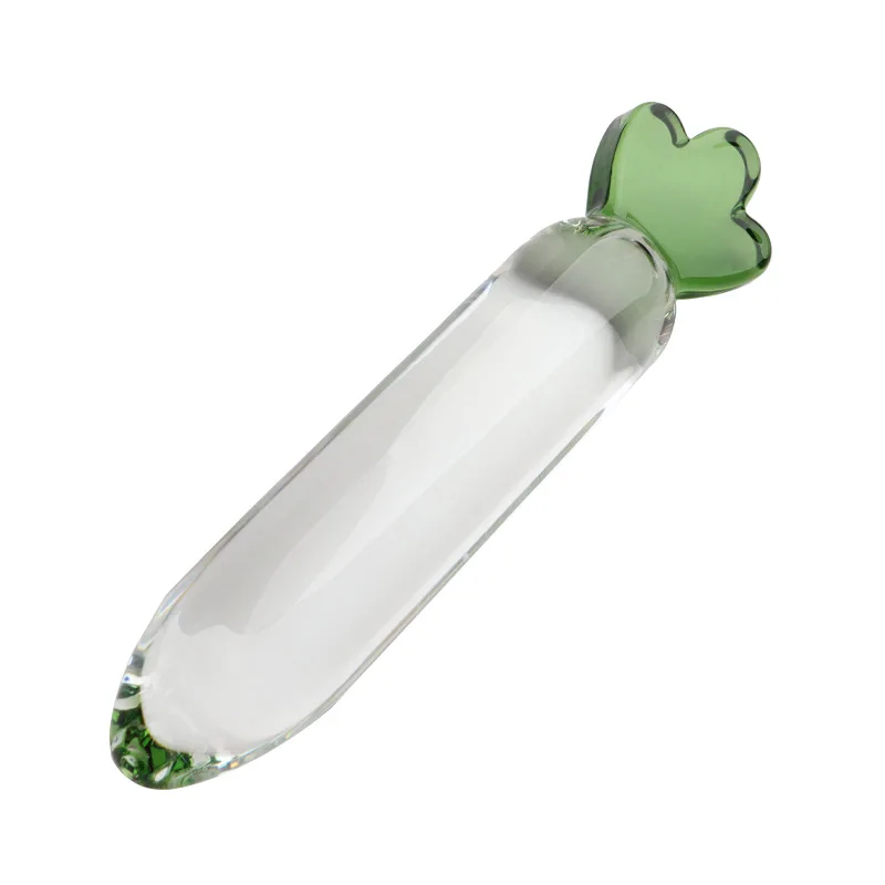 Radish Crystal Glass Dildo For Anal Women Sex Toy Fruit Vegetable Artificial Penis Anal Plug Masturbation Sex Toys For Women Men