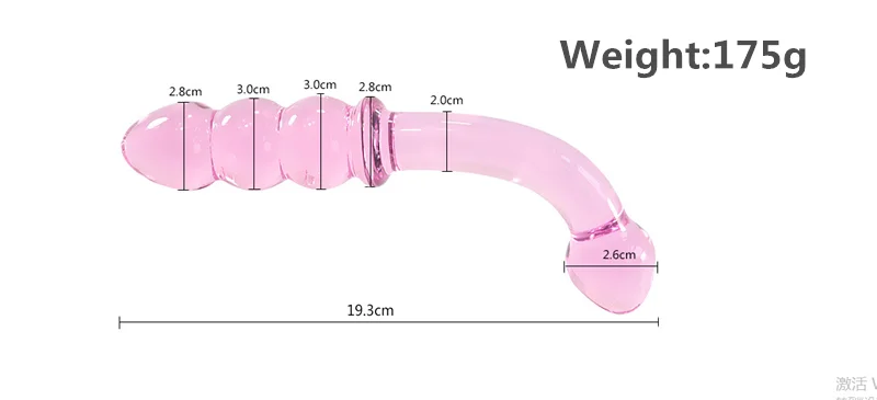 Manyjoy Glass Dildo Crystal Realistic Dilator Long Viginal Anus Plug G-Spot Massager SM Adult Sex Toy for Women Men Masturbator