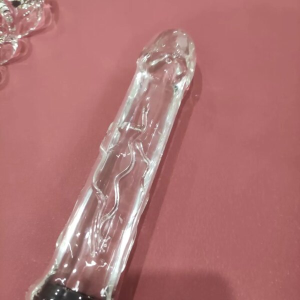 Glass Dildo Crystal Realistic Dilator Long Viginal Anus Plug G-Spot Massager SM Adult Sex Toy for Women Men Masturbator