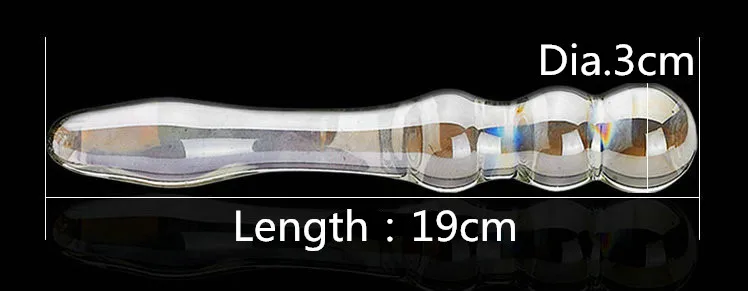 Manyjoy Glass Dildo Crystal Realistic Dilator Long Viginal Anus Plug G-Spot Massager SM Adult Sex Toy for Women Men Masturbator