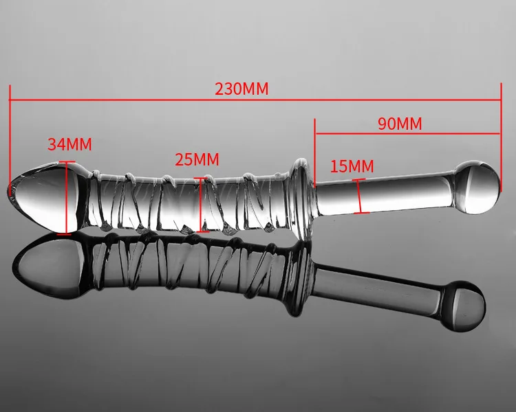Manyjoy Glass Dildo Crystal Realistic Dilator Long Viginal Anus Plug G-Spot Massager SM Adult Sex Toy for Women Men Masturbator