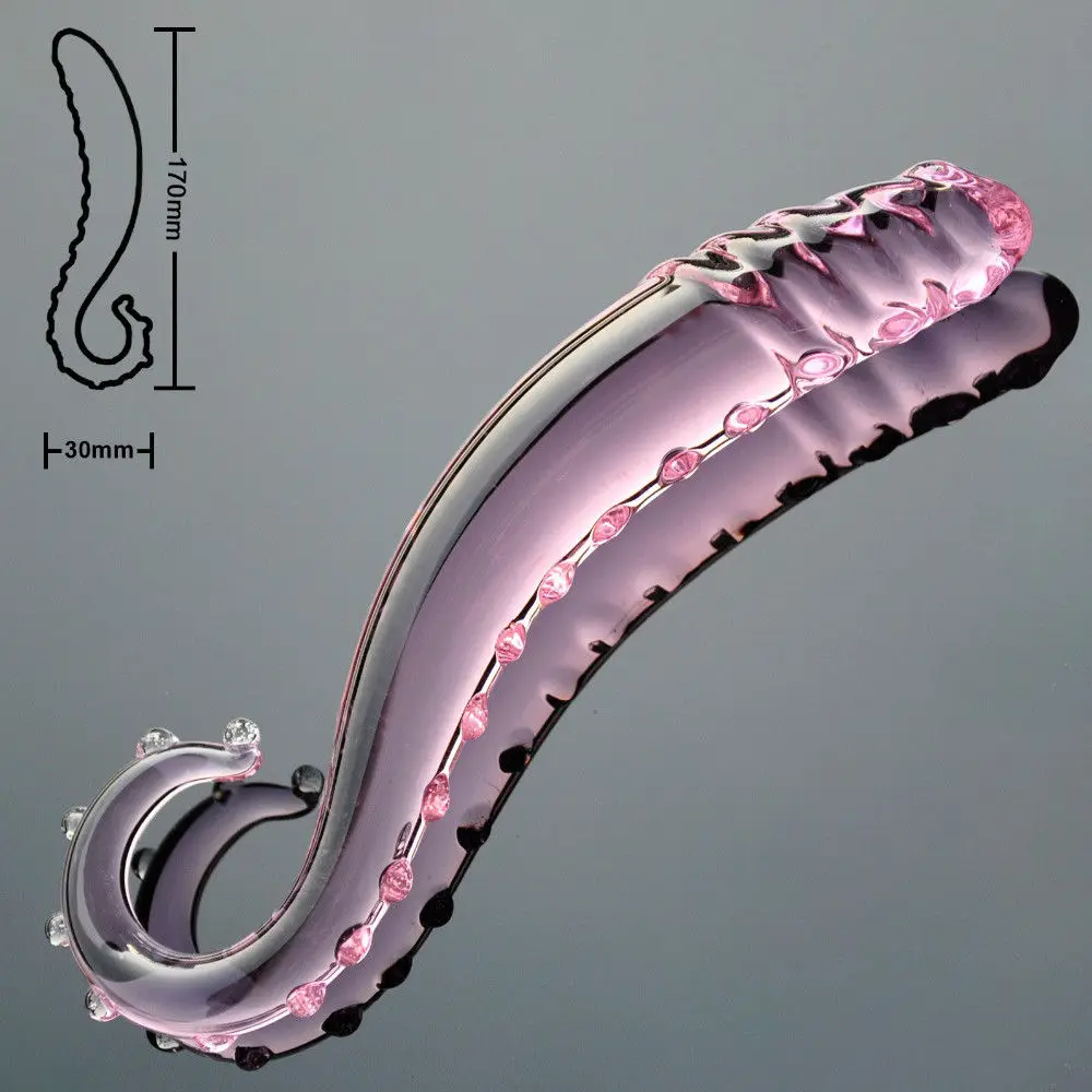 Manyjoy Glass Dildo Crystal Realistic Dilator Long Viginal Anus Plug G-Spot Massager SM Adult Sex Toy for Women Men Masturbator