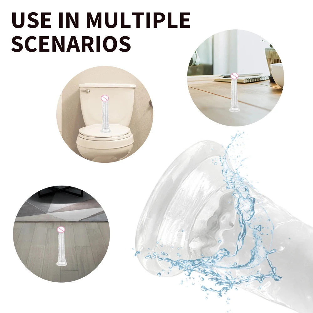 Crystal Glass Dildo Realistic Penis Artificial Anal Dildo G-spot Stimulate Female Masturbation Glass Dildos Sex Toys For Women