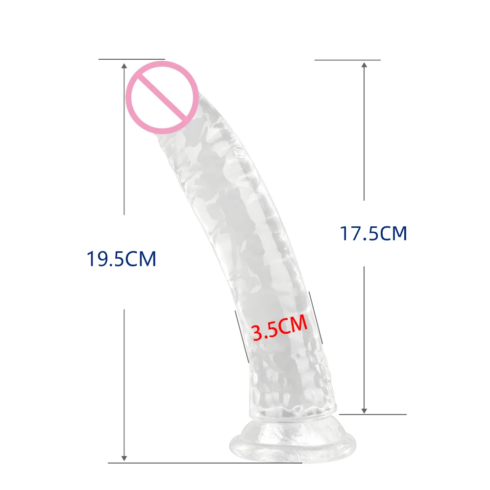 Crystal Glass Dildo Realistic Penis Artificial Anal Dildo G-spot Stimulate Female Masturbation Glass Dildos Sex Toys For Women