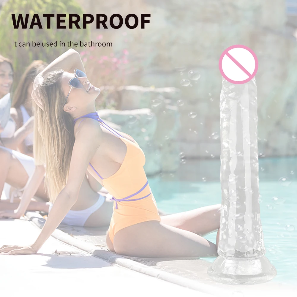 Crystal Glass Dildo Realistic Penis Artificial Anal Dildo G-spot Stimulate Female Masturbation Glass Dildos Sex Toys For Women