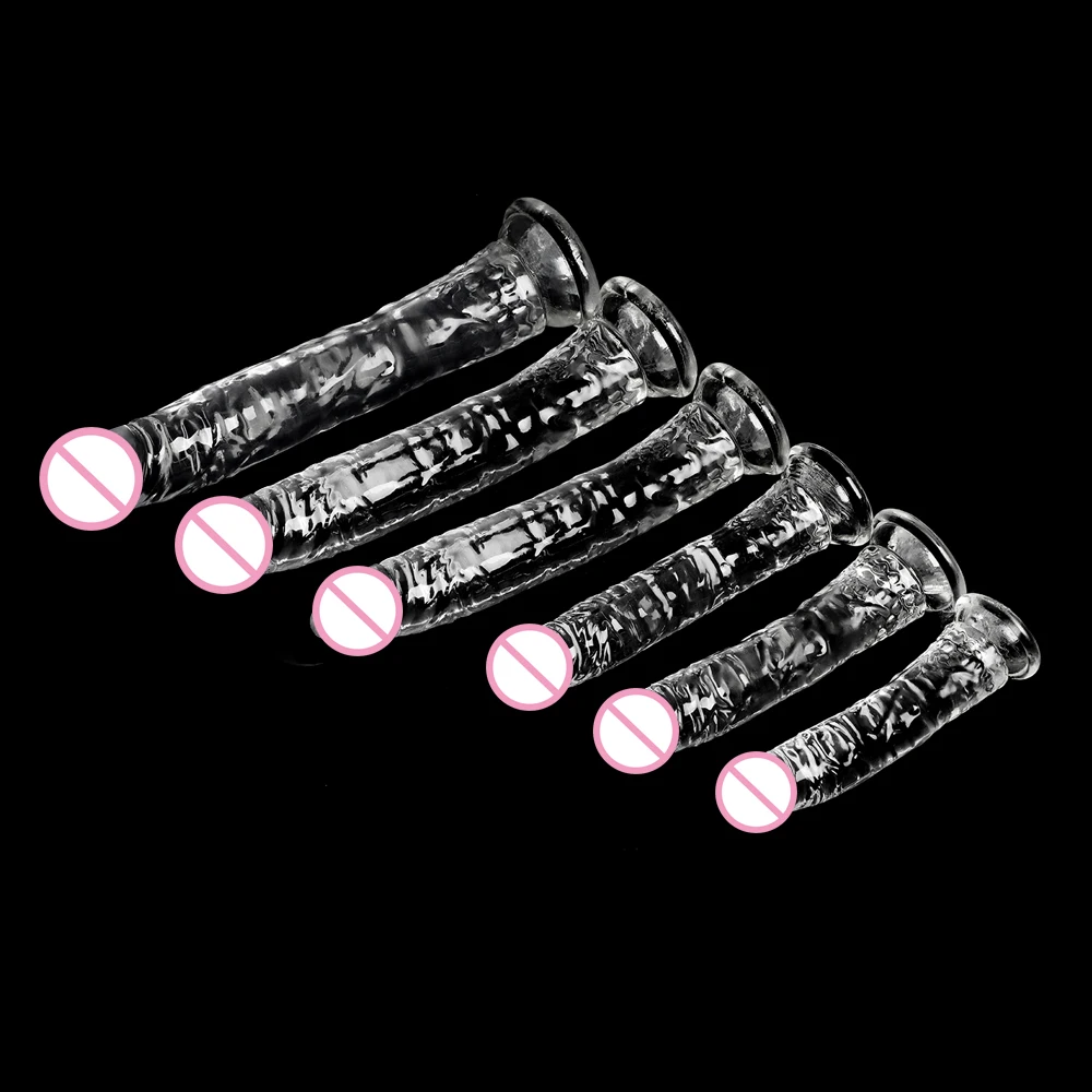 Crystal Glass Dildo Realistic Penis Artificial Anal Dildo G-spot Stimulate Female Masturbation Glass Dildos Sex Toys For Women