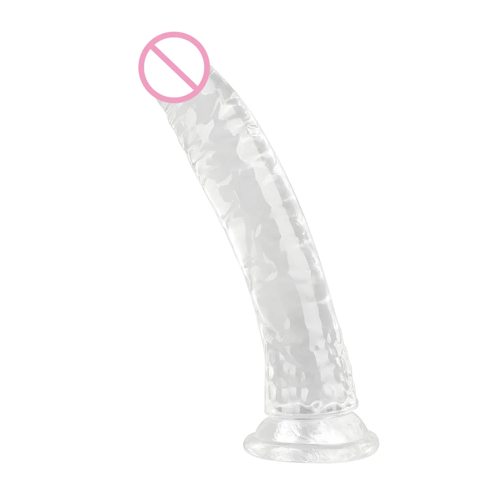 Crystal Glass Dildo Realistic Penis Artificial Anal Dildo G-spot Stimulate Female Masturbation Glass Dildos Sex Toys For Women