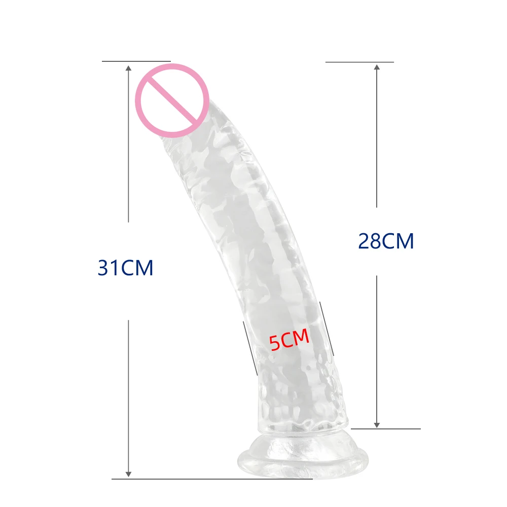 Crystal Glass Dildo Realistic Penis Artificial Anal Dildo G-spot Stimulate Female Masturbation Glass Dildos Sex Toys For Women