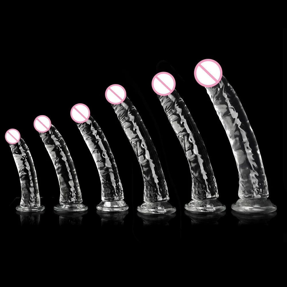 Crystal Glass Dildo Realistic Penis Artificial Anal Dildo G-spot Stimulate Female Masturbation Glass Dildos Sex Toys For Women