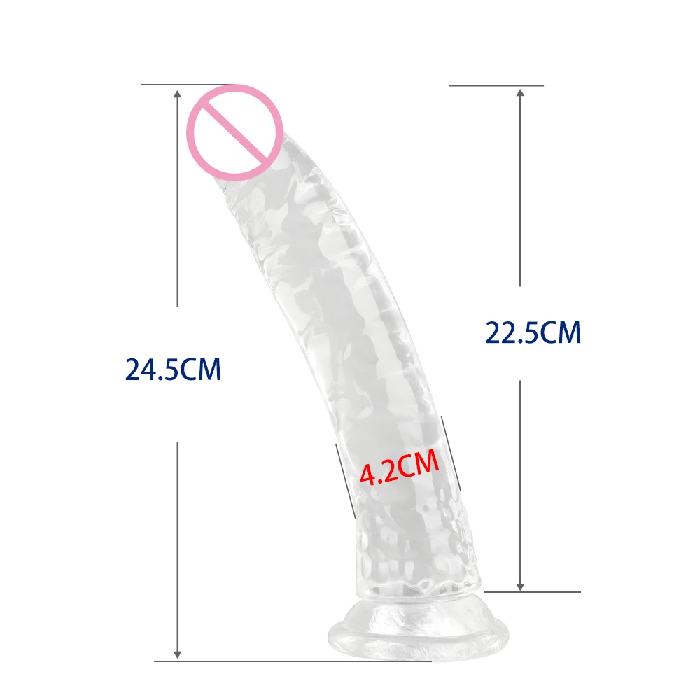 Crystal Glass Dildo Realistic Penis Artificial Anal Dildo G-spot Stimulate Female Masturbation Glass Dildos Sex Toys For Women