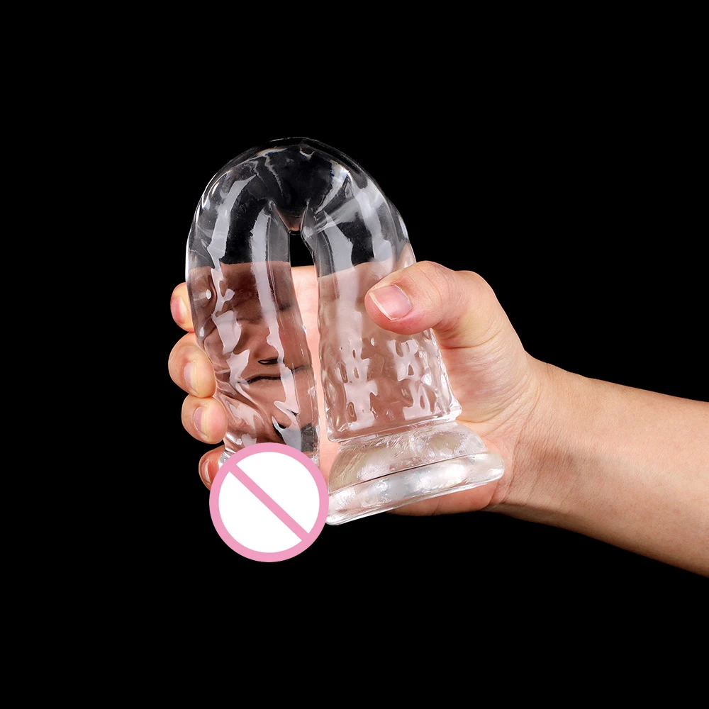 Crystal Glass Dildo Realistic Penis Artificial Anal Dildo G-spot Stimulate Female Masturbation Glass Dildos Sex Toys For Women