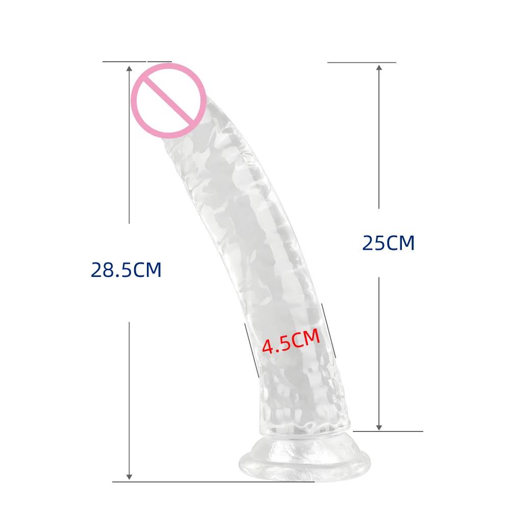 Crystal Glass Dildo Realistic Penis Artificial Anal Dildo G-spot Stimulate Female Masturbation Glass Dildos Sex Toys For Women