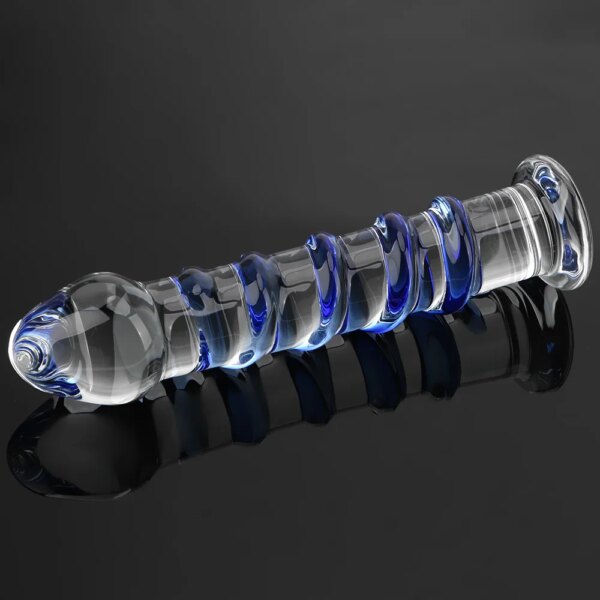 17cm Glass Big Dildos for Women Vaginal Anal Plug Butt Dilator Men Prostate Massager Female Masturbator Sex Toys Erotic Products