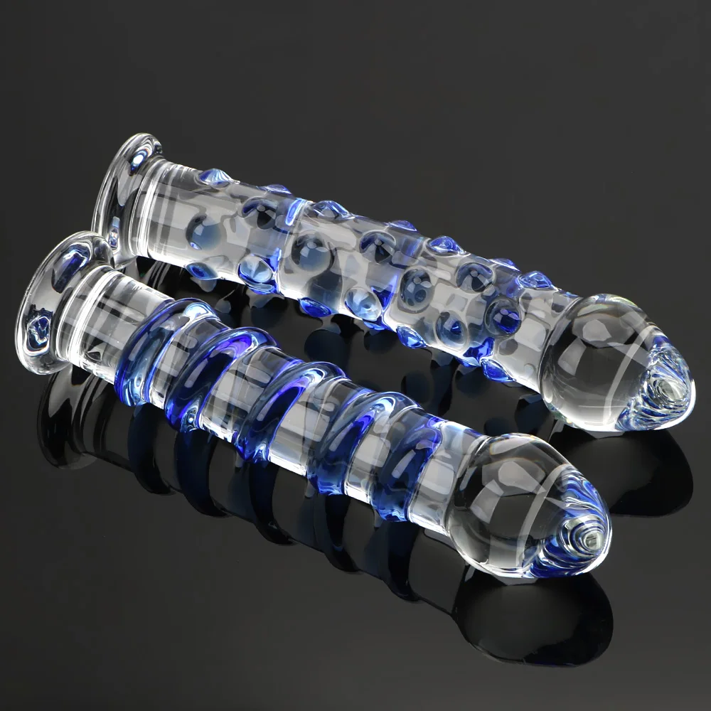 17cm Glass Big Dildos for Women Vaginal Anal Plug Butt Dilator Men Prostate Massager Female Masturbator Sex Toys Erotic Products