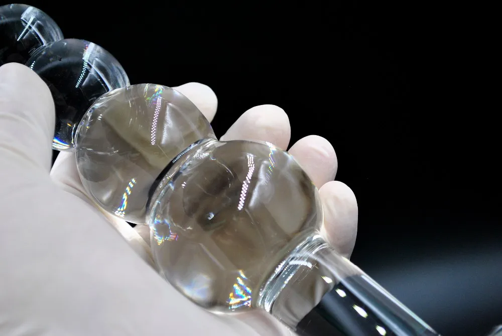 Large Pyrex Glass Anal Beads Big Balls Crystal Dildo Penis Butt Plug Artificial Dick Masturbate Adult Sex Toy For Women Men Gay